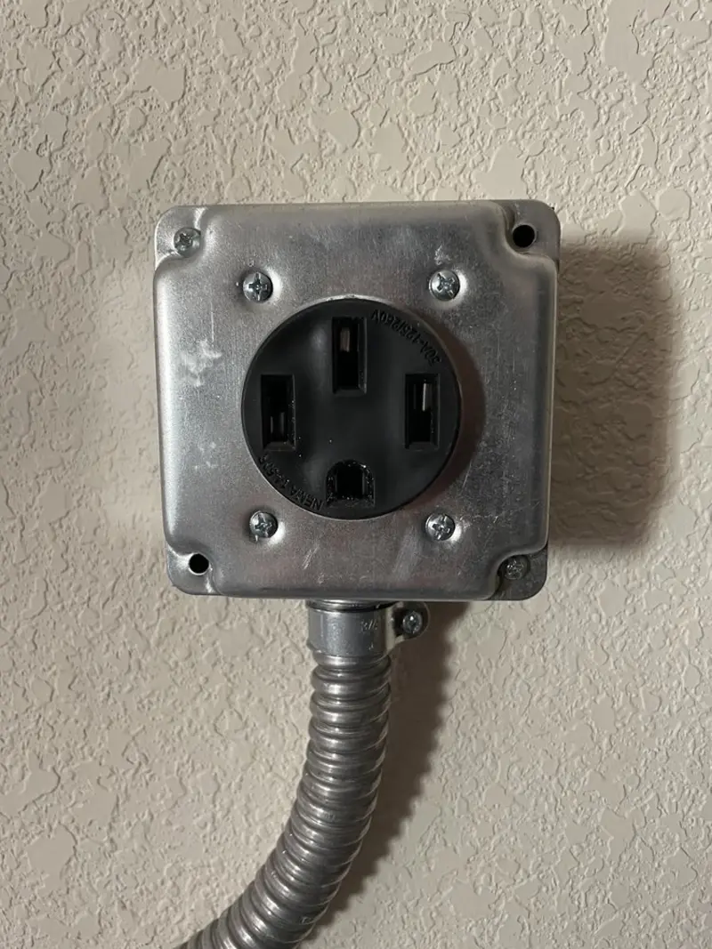 NEMA 14-50 outlet installed for Smart Home Electrical in Floyds Knobs
